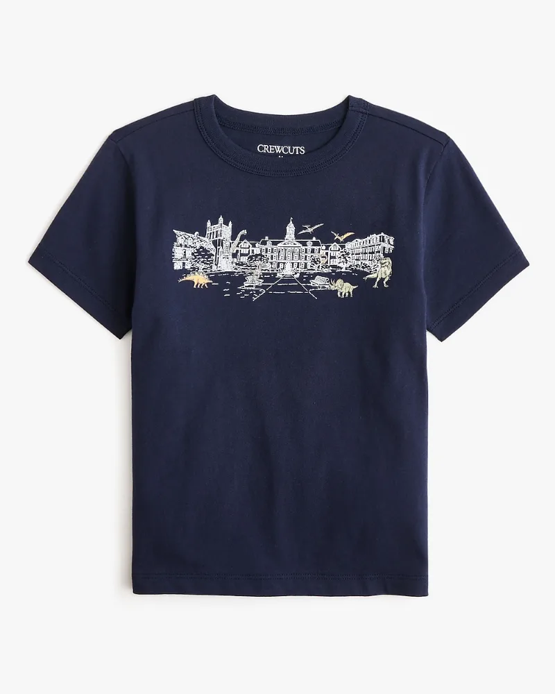 Boys' 100% cotton dinosaurs on the quad graphic tee