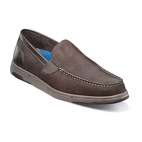 Nunn Bush Luca Mens Moc Closed Toe Slip-On Shoe, 9 Medium, Brown