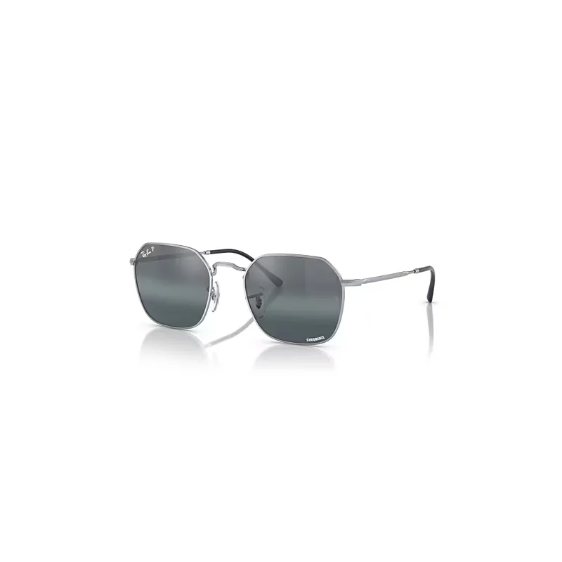 Ray-Ban Jim Polarized+ Lenses Sunglasses Silver Frame Blue Lenses Polarized 53-20