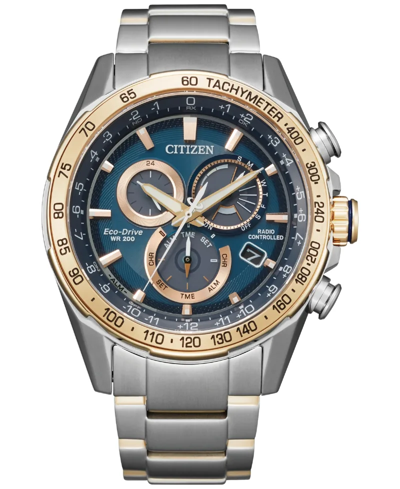 Citizen Eco-Drive Men's Chronograph Pcat Two-Tone Stainless Steel Bracelet Watch 43mm - Two Tone