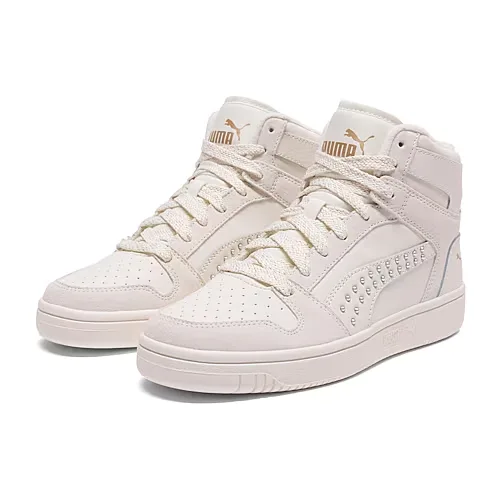 PUMA Rebound Layup Stud Womens Basketball Shoes, 8 1/2 Medium, Beige