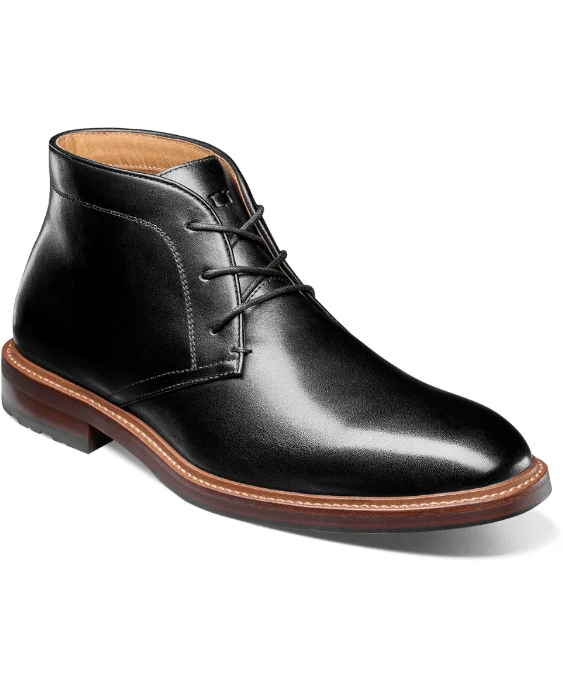 Florsheim Men's Anthem Plain Toe Chukka Boot - Black