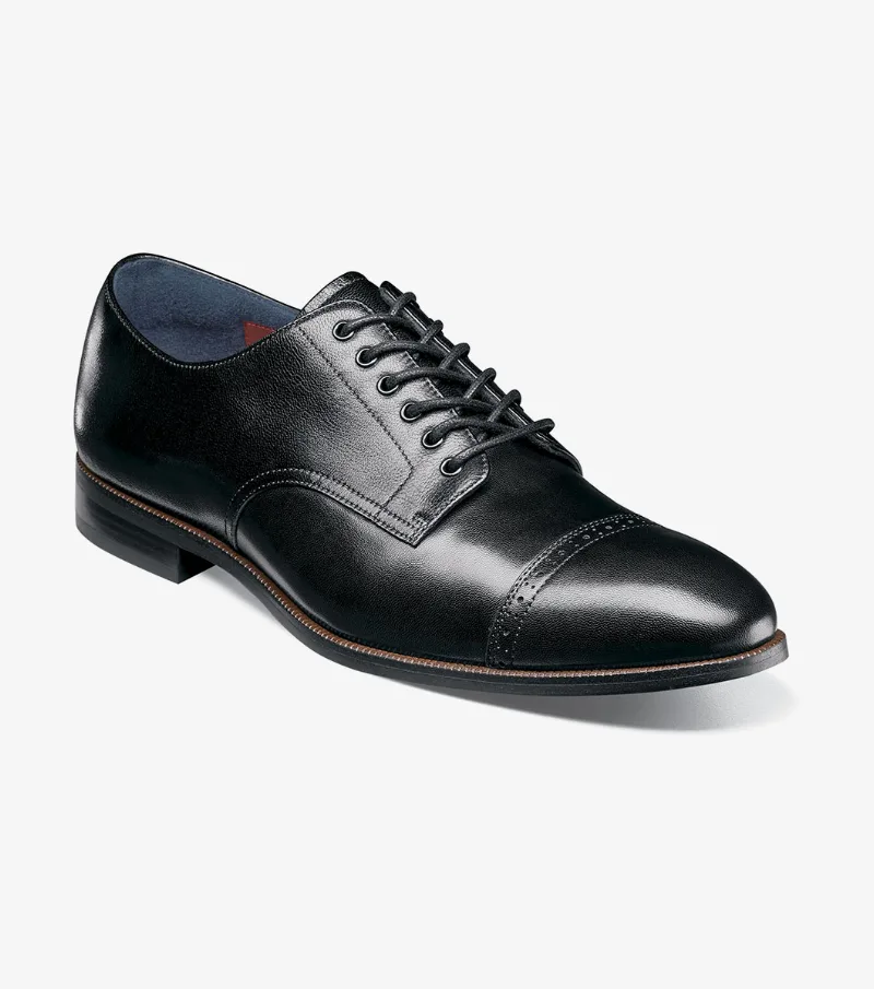 Stacy Adams Shoes William Cap Toe Oxford Black Size 10