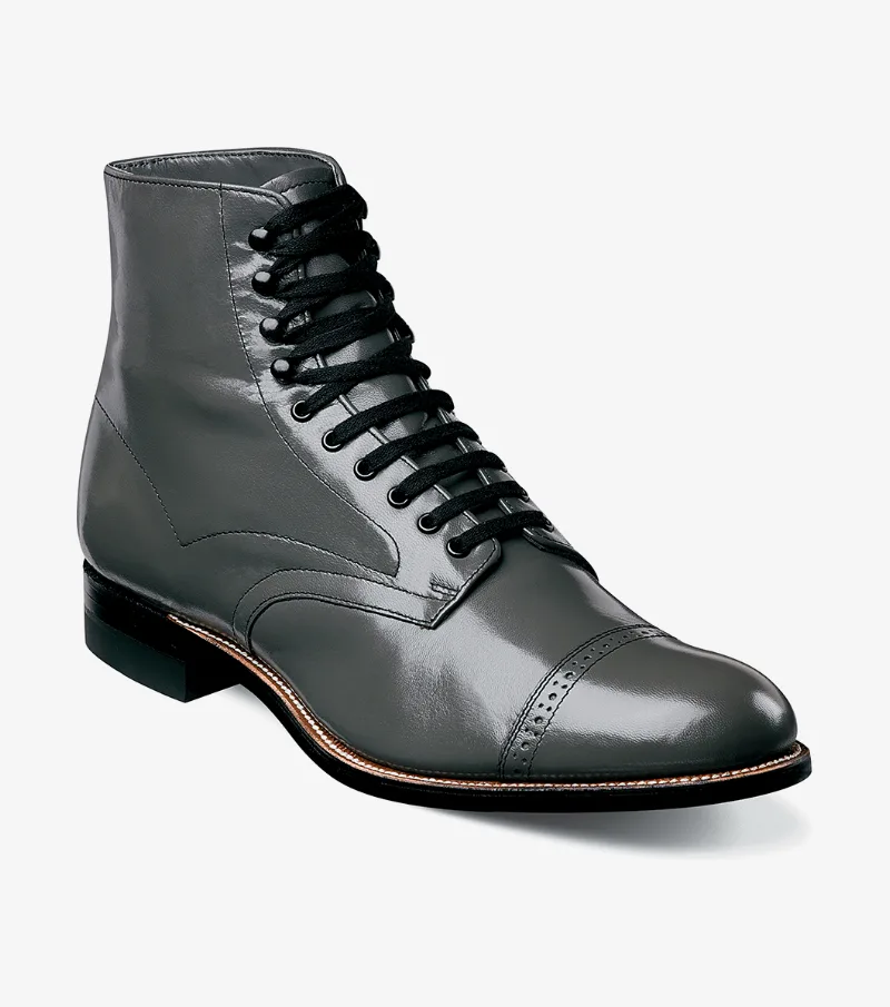 Stacy Adams Shoes Madison Cap Toe Boot Steel Gray Size 7.5