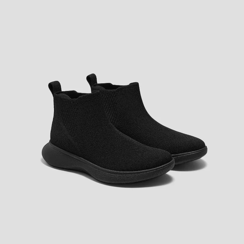 VIVAIA Round-Toe Slip-On Sneaker Boots (Urban Boots)|SOLID BLACK|EU 42.5