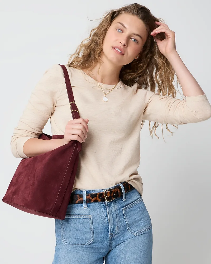 Long-sleeve 100% cotton girlfriend tee