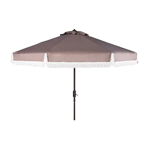 Safavieh Milan Patio Collection Patio Umbrella, One Size, Gray