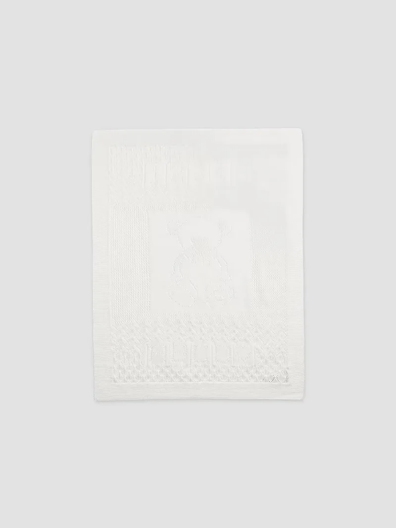 Polo Ralph Lauren Unisex Organic Cotton Pointelle Blanket - Cream
