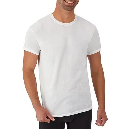 Hanes Fresh Iq Comfort Soft Mens Short Sleeve Crew Neck T-Shirt, Small, White