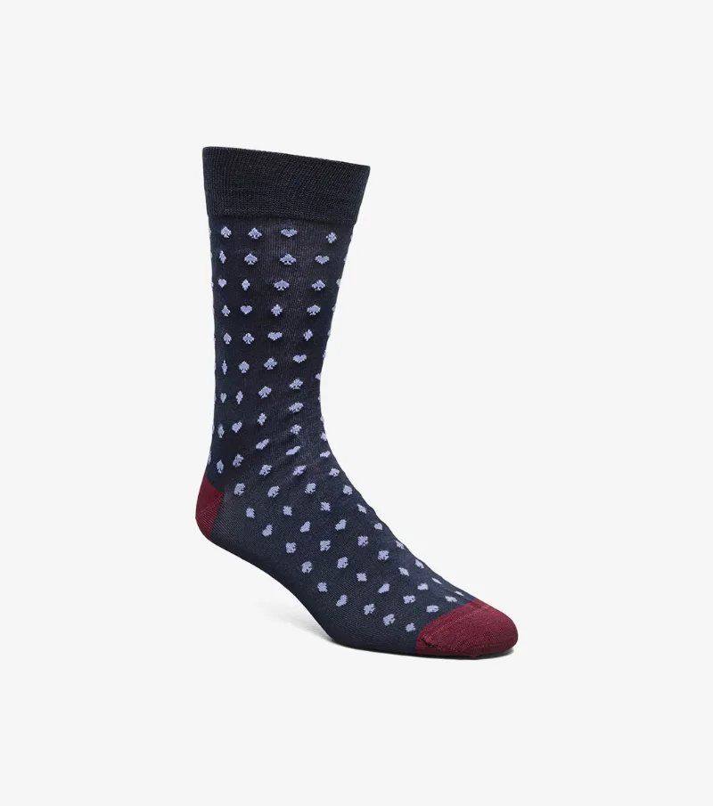 Florsheim Shoes Poker Men's Crew Dress Socks Navy
