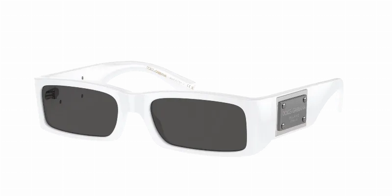 DOLCE&GABBANA Man Sunglasses DG4444  -  Frame color: White, Lens color: Dark Grey