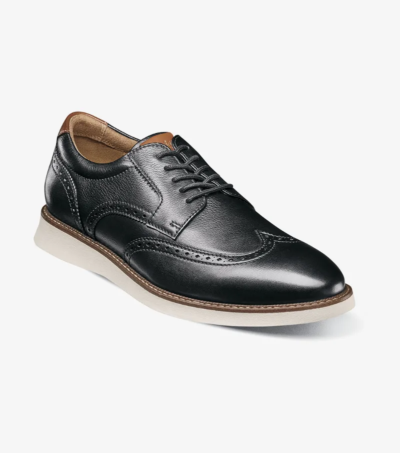 Florsheim Shoes Launch Wingtip Oxford Black Multi Size 7