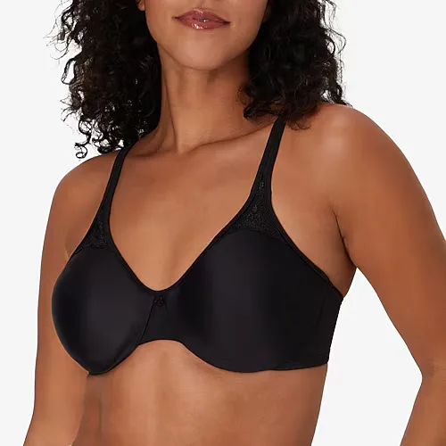 Bali Passion For Comfort Seamless Full Coverage Minimizer Underwire Minimizer Bra 3385, Ddd, Black