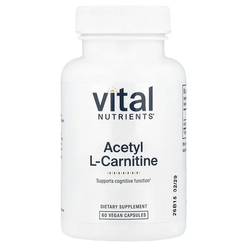 Vital Nutrients, Acetyl-L-Carnitin, 500 mg, 60 vegane Kapseln
