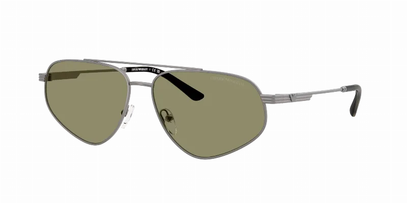 EMPORIO ARMANI Man Sunglasses EA2156  -  Frame color: Matte Gunmetal, Lens color: Green