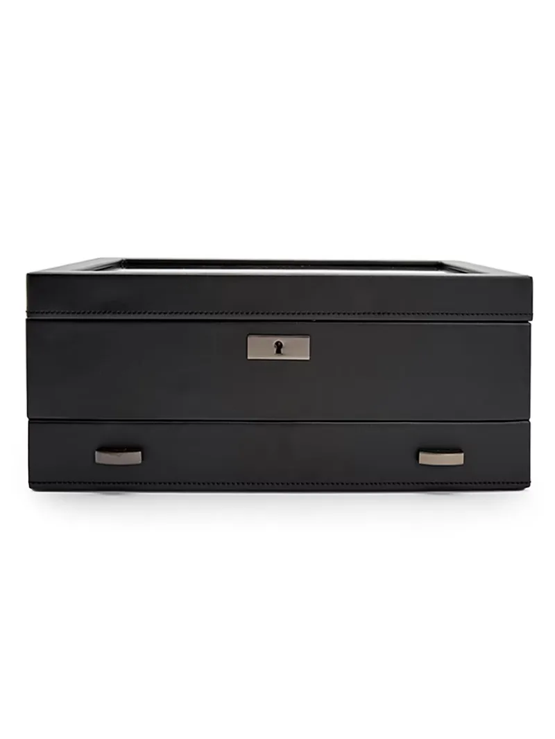 Wolf Axis 10-Watch Storage Box With Drawer - Powder Coat
