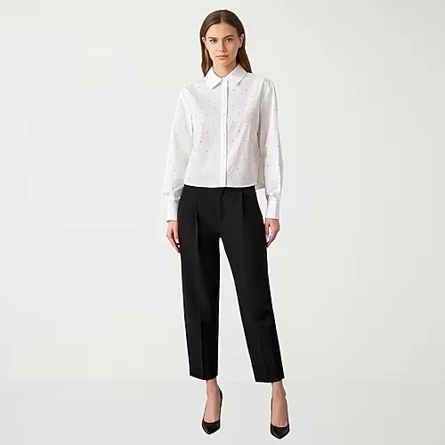RM Rebecca Minkoff Womens Tapered High Rise Ankle Pant, 16, Black