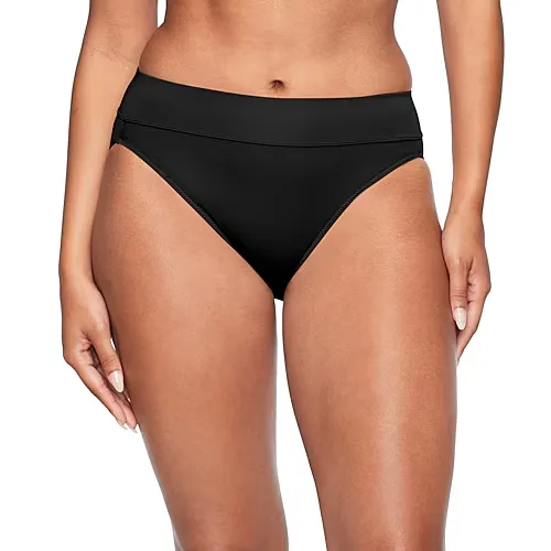 Warners No Pinching, No Problems Tailored Hi-Cut Panty- 5138, Medium, Black