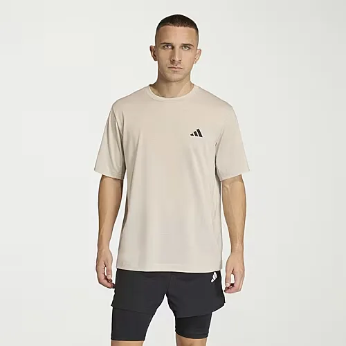 adidas Essentials Feel Ready Mens Crew Neck Short Sleeve Active Big and Tall T-Shirt, 3x-large, Beige