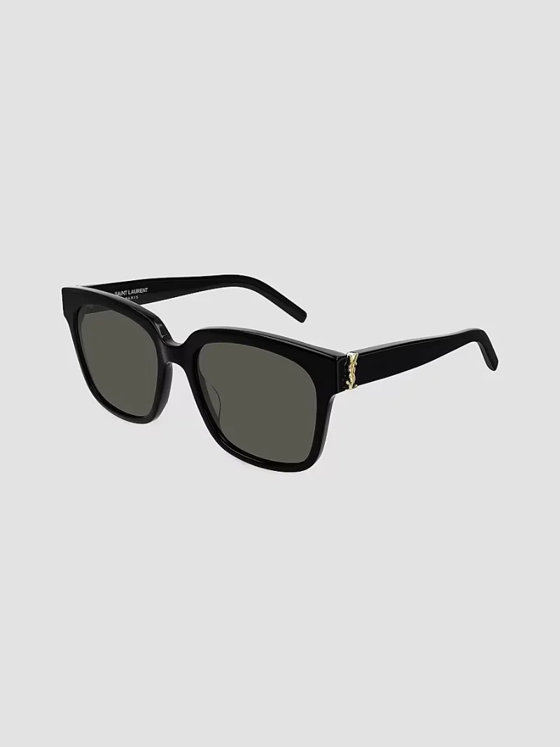Saint Laurent Men's SL M40 YSL Signature 54MM Squared Sunglasses - Black