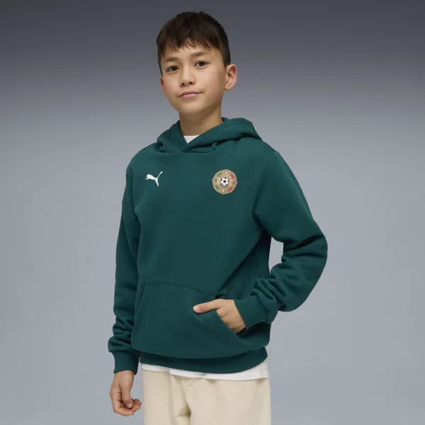 Sudadera PUMA Con Capucha Fanpack México Juvenil en Talle 13-14Y Varsity Green/PUMA White