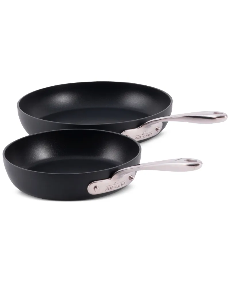 All-Clad HA1 Expert Cookware Nonstick 8" & 10" Frypan Set - Black