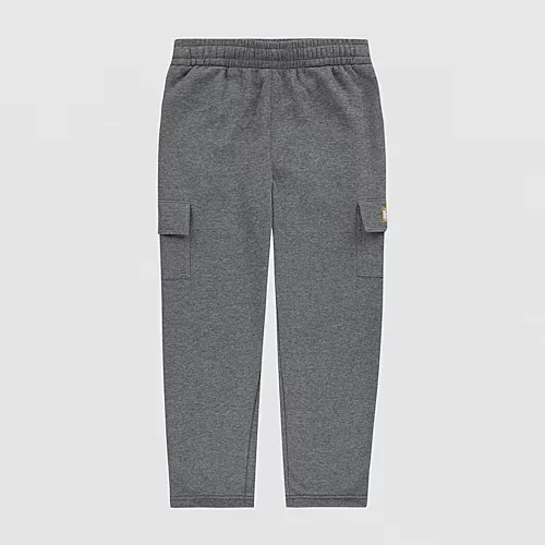Nike 3BRAND by Russell Wilson Big Kid Boys Mid Rise Straight Active Fleece Cargo Pant, Medium, Gray