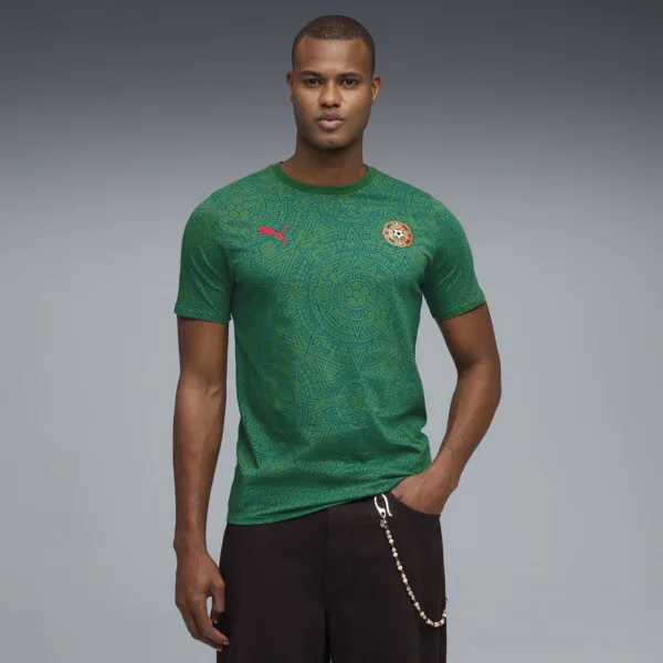 Playera PUMA Estampada Fanpack México para Hombre en Talle 2XL Archive Green/PUMA Rojo