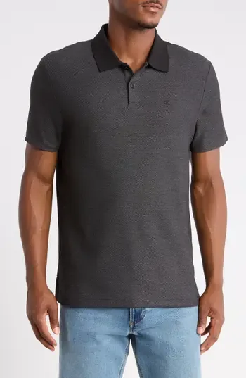 Calvin Klein Short Sleeve Polo in Black at Nordstrom Rack, Size X-Large