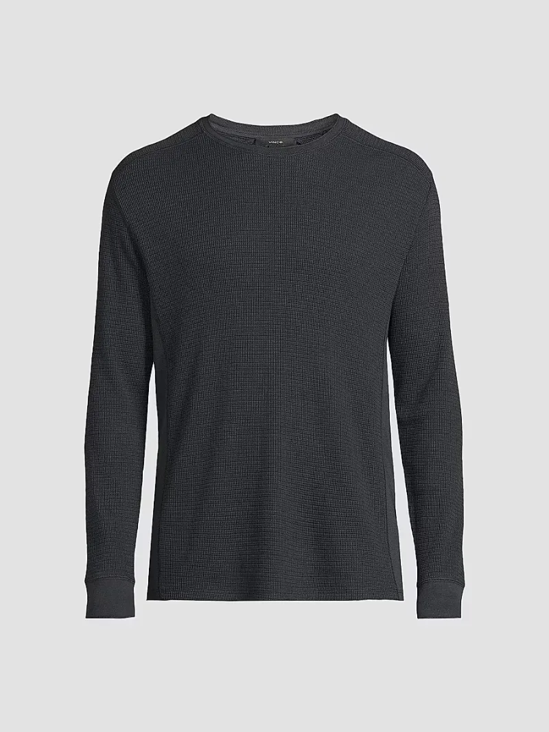 Men's Thermal Crewneck Long-Sleeve T-Shirt - Coastal - Size XS