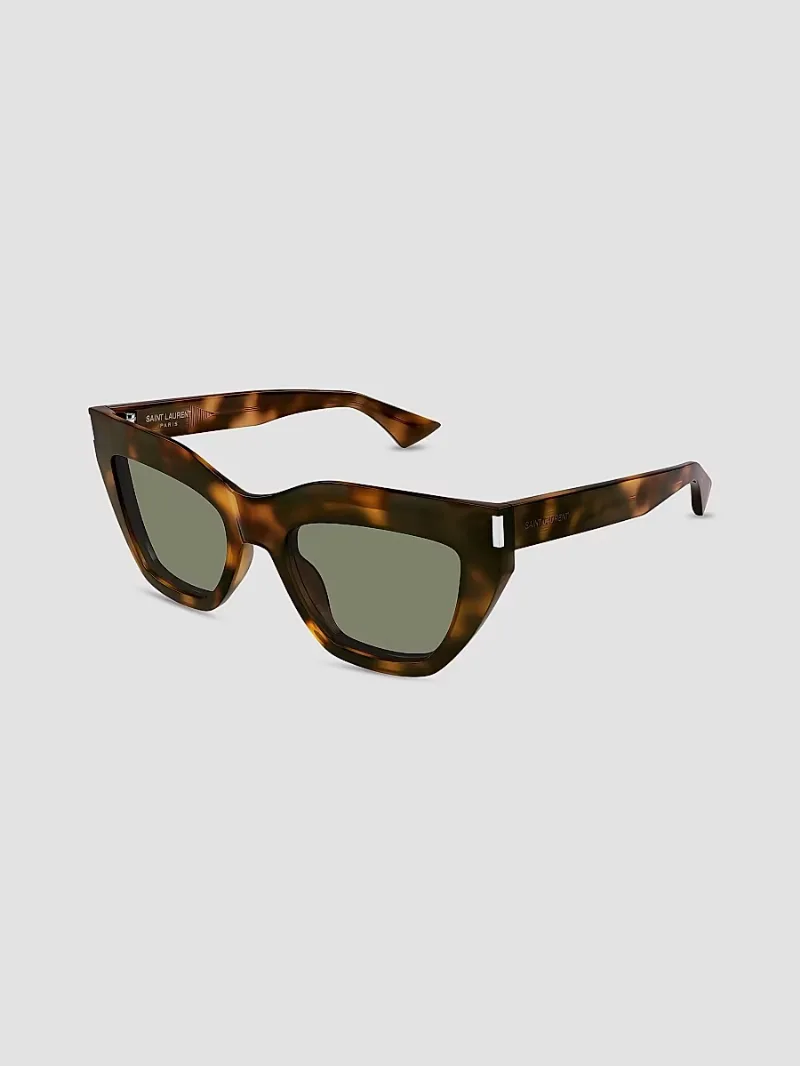 Saint Laurent Men's 53MM Square Acetate Sunglasses - Havana Black