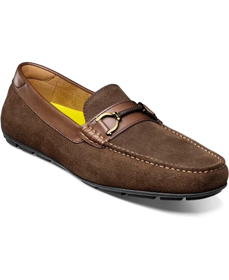 Florsheim Men's Motor Moc Toe Bit Driving Loafer - Brown Suede