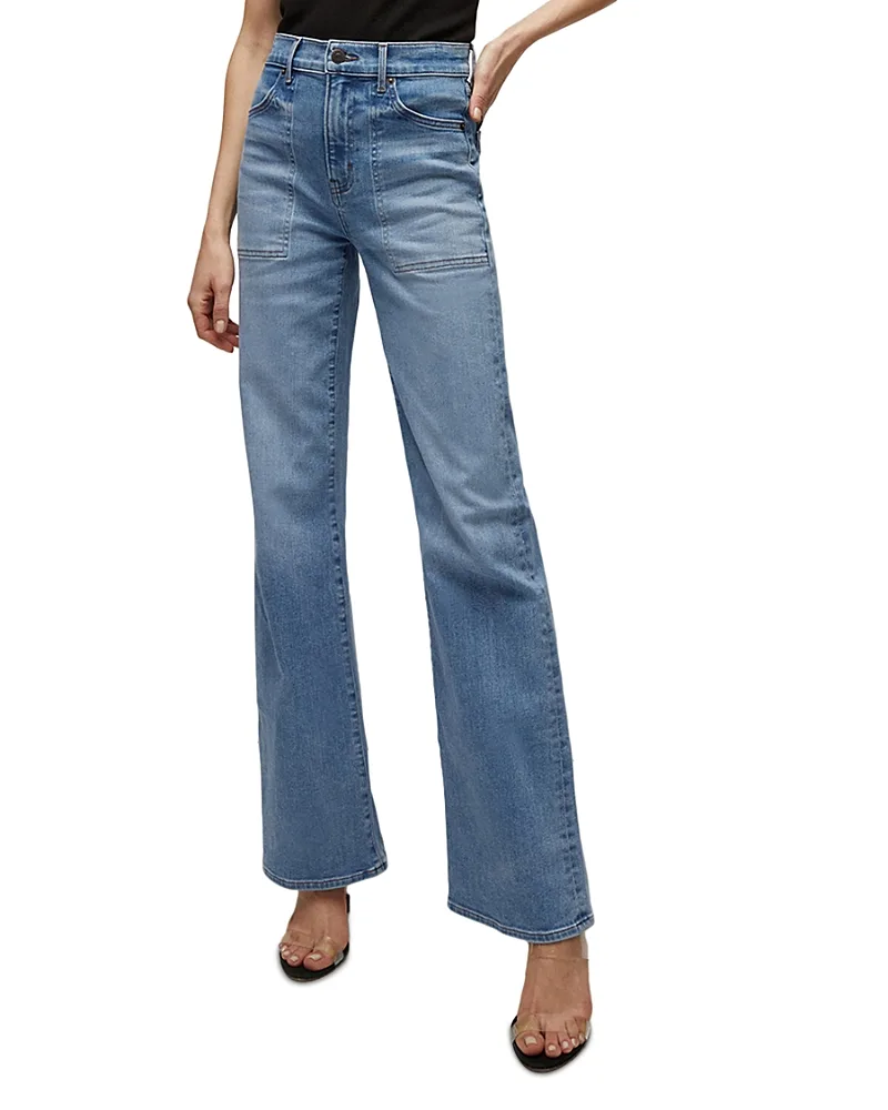 Veronica Beard Crosbie High Rise Wide Leg Jeans in Amethyst