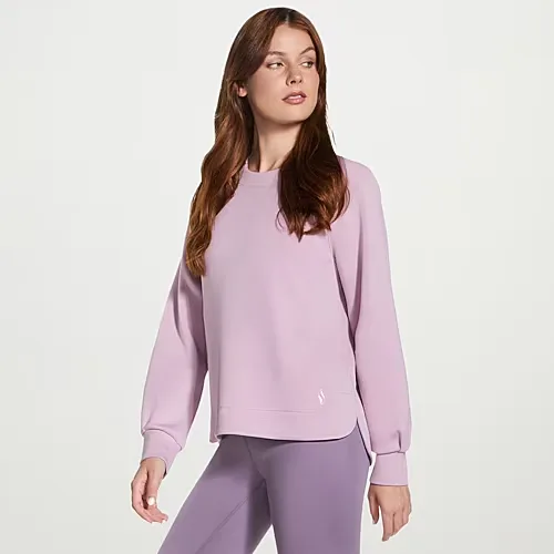 Skechers Womens Cozy Luxe Crewneck Sweatshirt, Xx-large, Purple