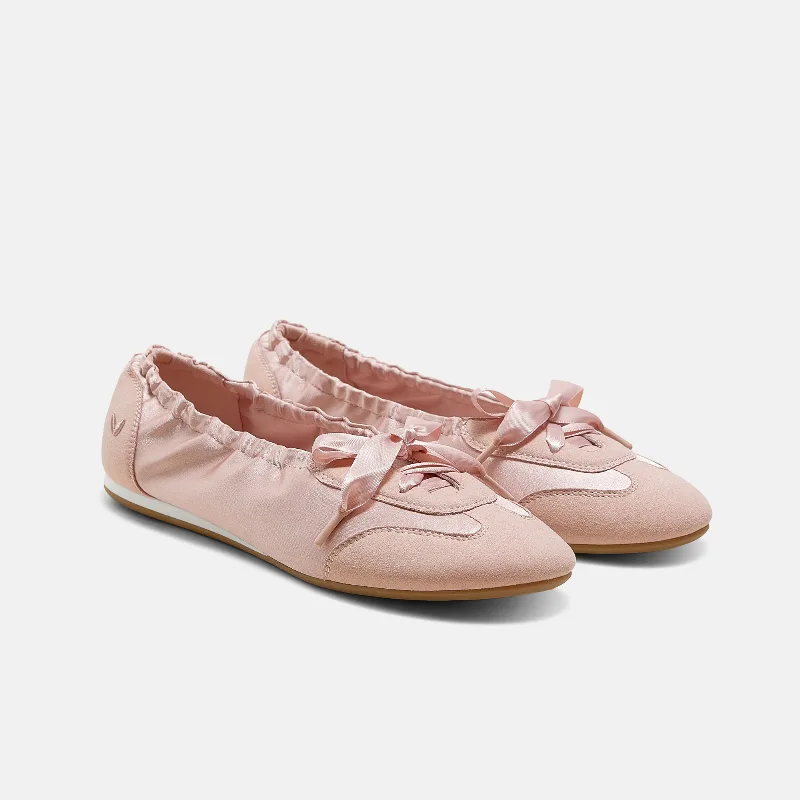 VIVAIA Round-Toe Satin Sneakerina (Yanka)|PEACH BLUSH|5.5-6