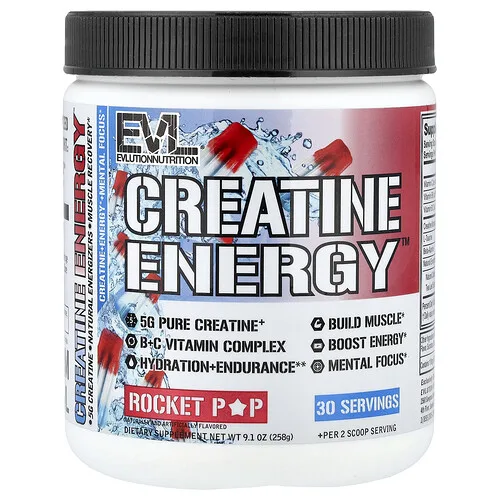 EVLution Nutrition, Creatine Energy™, Rocket Pop, 9.1 oz (258 g)