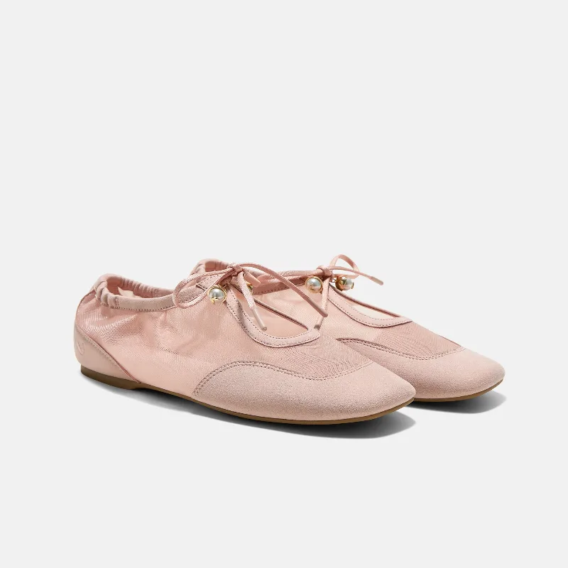 VIVAIA Square-Toe Organza Sneakerinas (Ciara)|PEACH BLUSH|5.5-6
