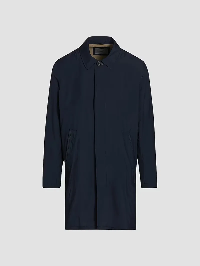 Men's Packable Raincoat - Navy - Size 46
