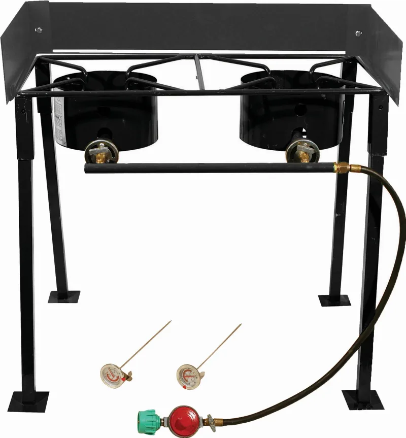 King Kooker 25” Rectangular Double Burner Camp Stove Package