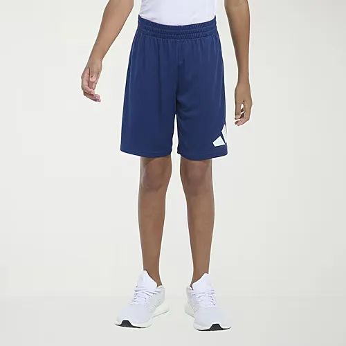 adidas Big Kid Boys Mid Rise Pull-On Short, Large (14-16), Blue
