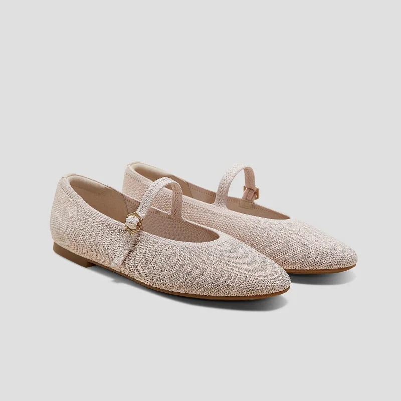 VIVAIA Almond-toe Mary Janes AdaptAll™ (Nelly)|ROSE GOLD|US 8.5