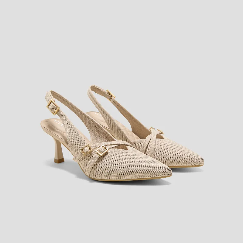 VIVAIA PointEase™ Slingback Heels (Adela)|ALMOND|US 8.5