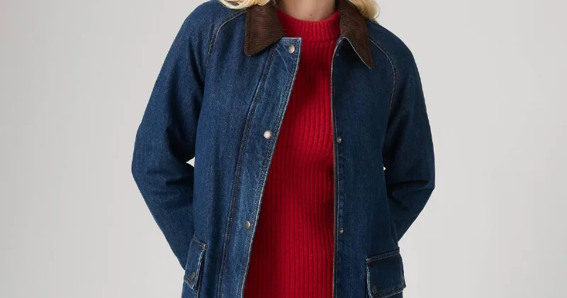 Midweight Barn Jacket With Snap Closure