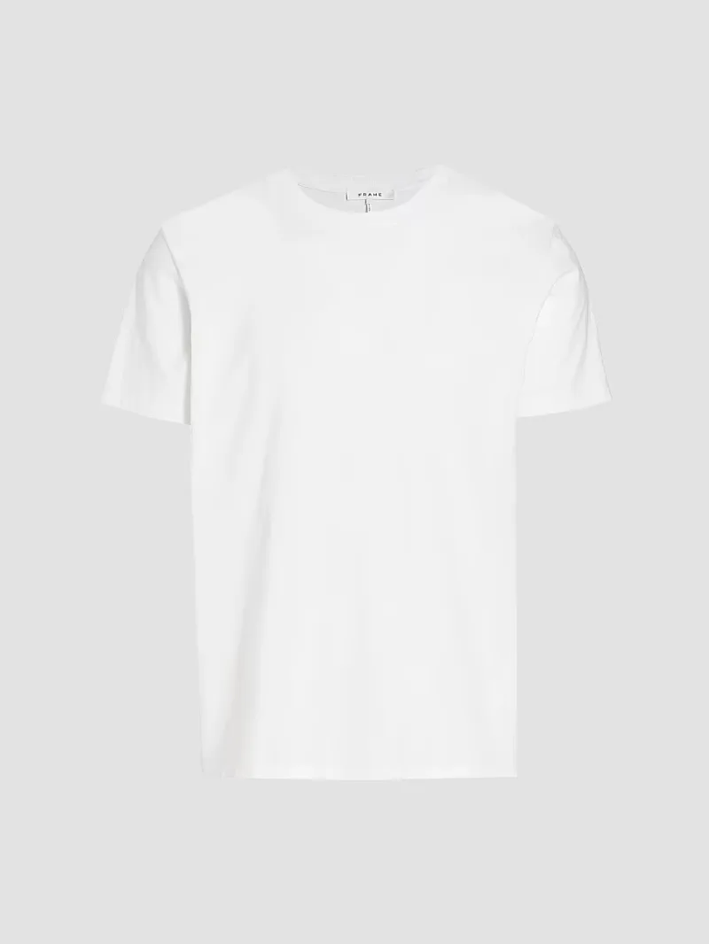 FRAME Men's Logo Cotton T-Shirt - Blanc - Size Medium