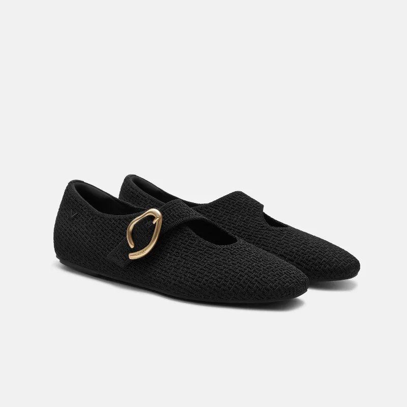 VIVAIA Mini Square-Toe Mary-Jane Flats (Jovin)|BLACK|US 9.5