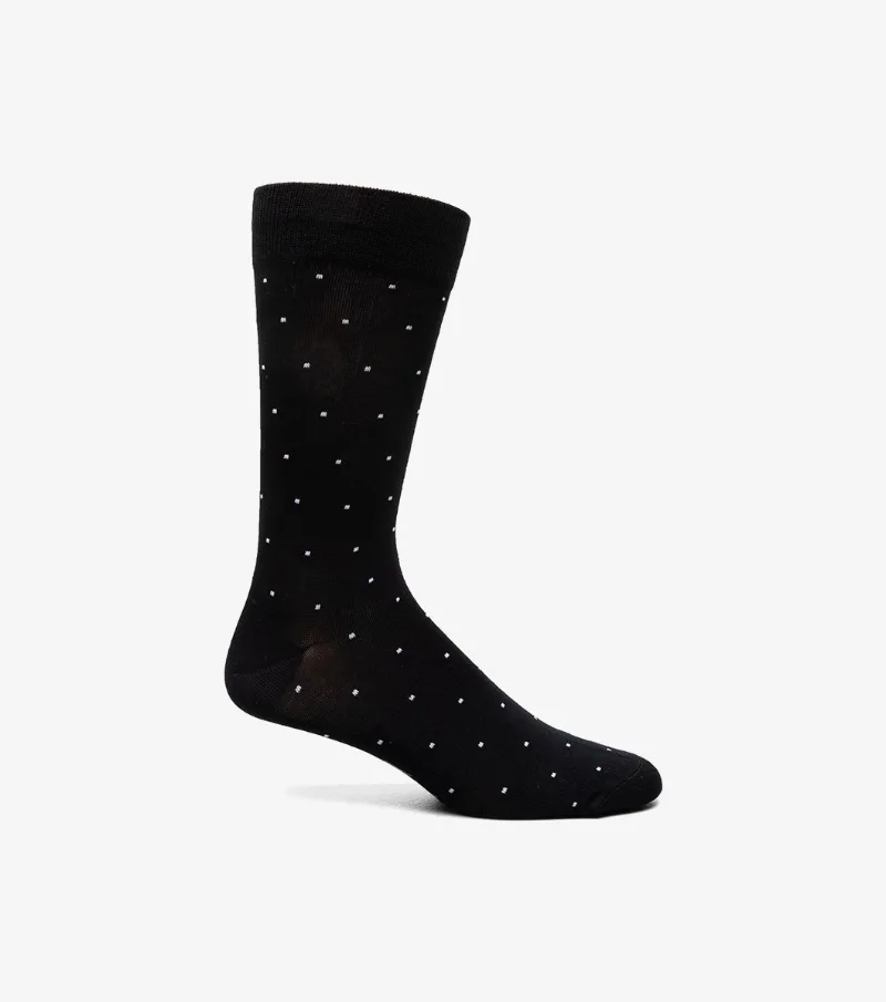 Florsheim Shoes Stars Men's Crew Dress Socks Black