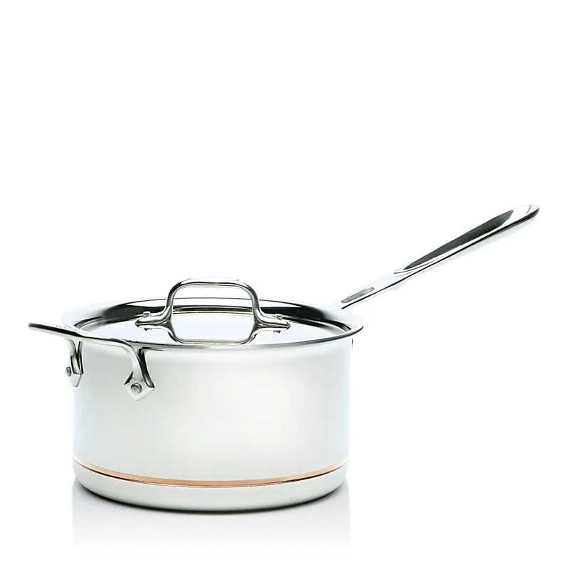 All Clad Copper Core 4 Quart Covered Sauce Pan