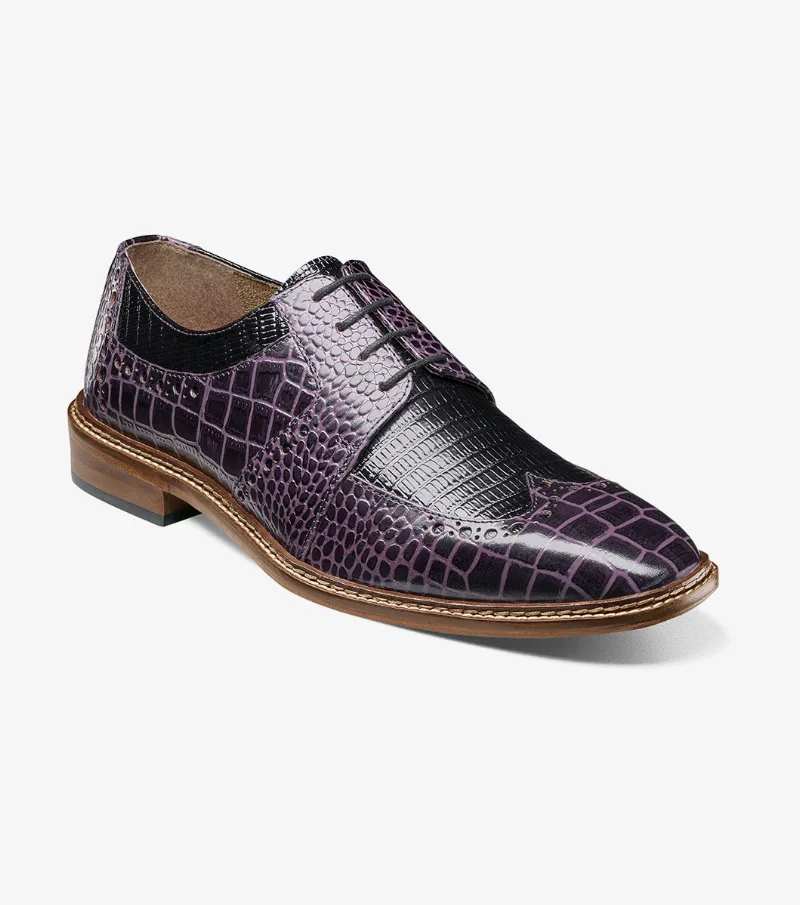 Stacy Adams Shoes Travato Wingtip Oxford Purple Multi Size 9