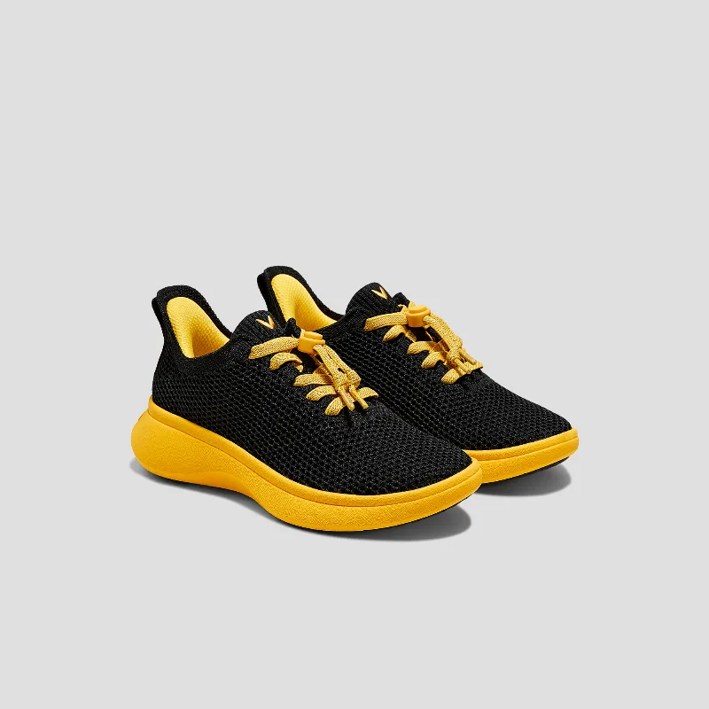 VIVAIA Kids' Sneaker Sliders (Urban Jr) - Mesh|BLACK YELLOW|1Y