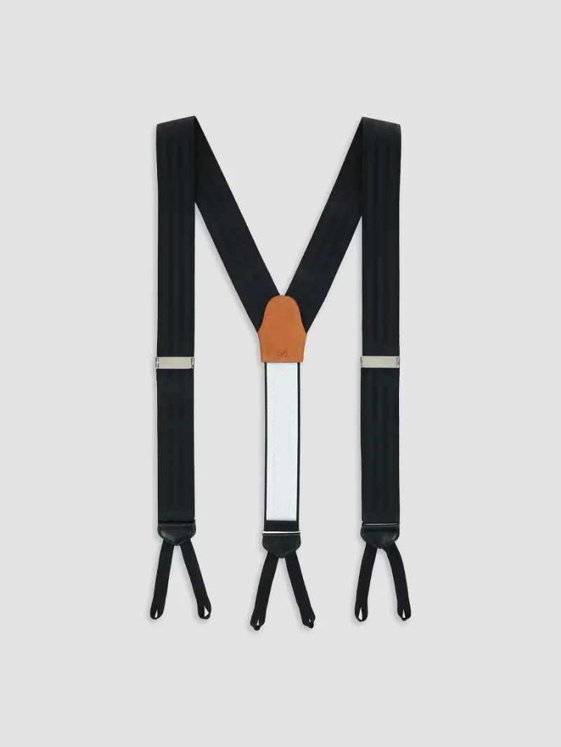 Men Astaire Grosgrain Suspenders - Black